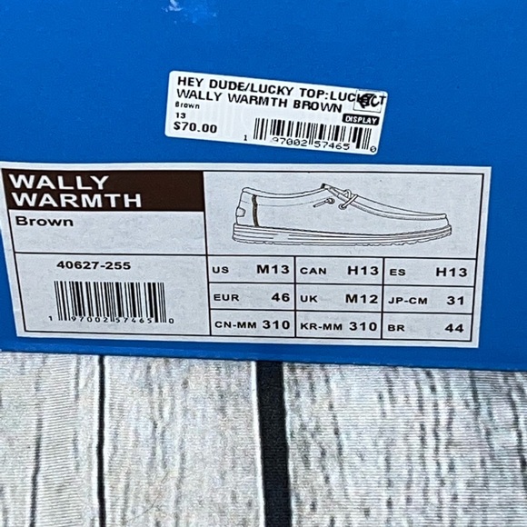 Hey Dude Wally Warmth Brown Slip On Shoes MENS Size 13 - Picture 5 of 6